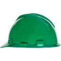 Msa Safety MSA V-Gard® Hard Hats, Front Brim, Fas-Trac® Suspension, Green, 475362 475362